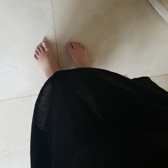 Black & Gold Embroidered Sequin Kaftan Cover-Up Maxi Dress - Picture 14 of 16